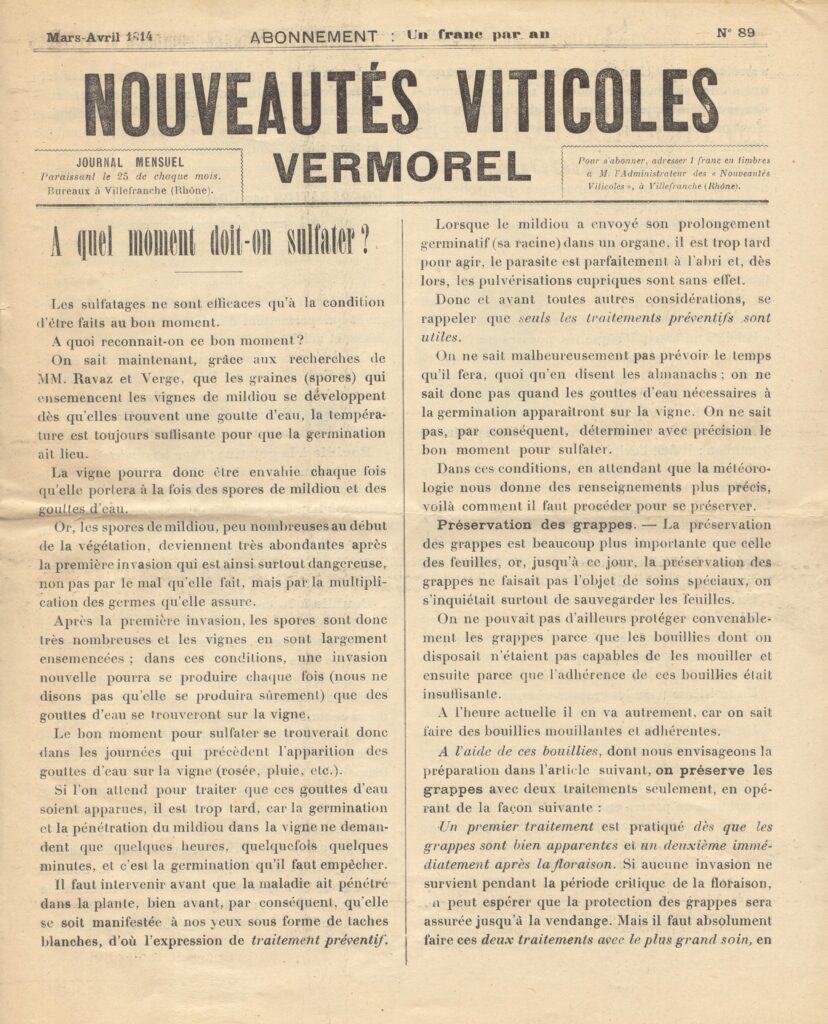 Каталог Vermorel, 1914