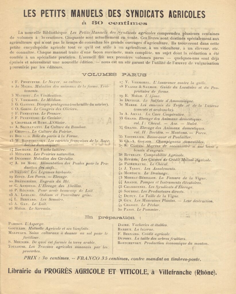 Каталог Vermorel, 1914